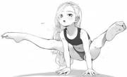 A lovely gymnast girl