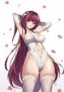 Scathach in Bridal Lingerie