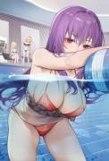 Scathach in the pool