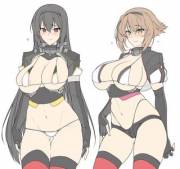 Nagato and Mutsu in bikinis