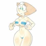 Pearl with an adhesive outfit
