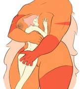 Pearl and Jasper having a hug