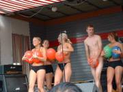 [F+M] Stage singing turns in to half nude show and a boy join in