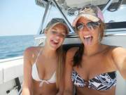 2 girls on a boat