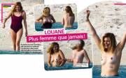 Louane Emera topless on the beach