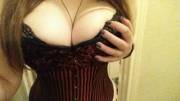 My cleavage in a corset
