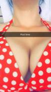 My wife's cleavage via snapchat