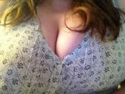 Bursting out of my summer blouse