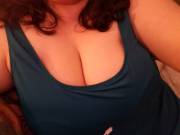 Loving my cleavage in my new shirt