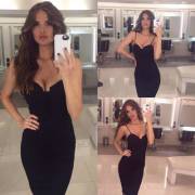 Marisol González - Black long dress selfies