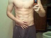 Throwback pic. I was once 155 and cut. Now I'm 205 and bench the house.