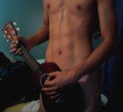 Oh you know...just playing with my uke...