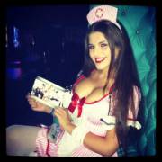 Sexy nurse anyone? Wish I was promoting at a lesbian bar instead tho...