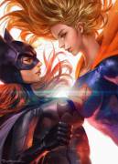 Batgirl vs. Supergirl by Yutthaphong Kaewsuk