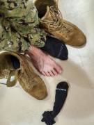 Sweaty Military feet. Was a long day...