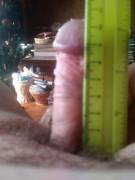 4" with an 80% erection and a thick fat pad. What y'all think? (sry for blurriness)