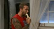 Nick deepthroating a banana (video)