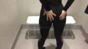 PAWG Try out Yoga Pants in Changing Room
