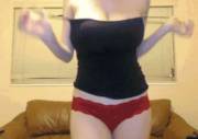 Lauren Redd revealing her very big, very bouncy tits.