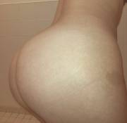 Ass in the bathroom stall. (f)