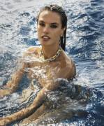 Alessandra Ambrosio nude in water for Maxim Magazine
