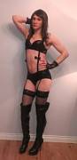 Suspender Lingerie and Knee High Boots