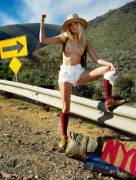Elsa Hosk is ready for an exciting ride