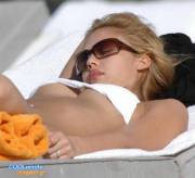 Jessica Alba sunbathing
