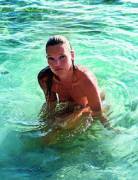 Kate Moss enjoying a refreshing swim