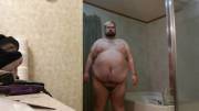 400 lbs to 367, Male. After pics with 33 lbs lost. Goal is firstly 200lbs.