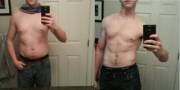 18 [M] 5 month progress pictures. went from 190-165 Could anyone give me a BF% can't see my abs yet