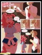 Pink It Up a Notch - Anthro Pinkie Pie comic by 3mangos from PonyTails (pay-what-you-want) (info in comments)
