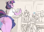 Being a unicorn does lead to some fun pranks. feat. Twilight Sparkle [anthro] (artist: glacierclear)