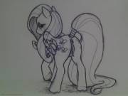 Someone told me there was a Fluttershy shortage? (My first attempt at drawing Clop)