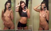 astonishing pretty girls clothed/unclothed self shots