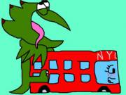 Lusty Wyvern rams a double decker bus