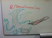 There be a feisty dragon on that whiteboard!