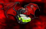 Black and Red Dragon w/ Honda Civic siR
