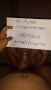 X-Post from gonewildcouples. Verification attempt. (M)+(F)