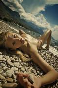 Topless girl on the beach