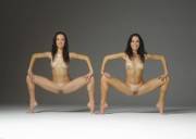 Julietta and Magdalena Gymnast Identical Twins with Mirrored Vulvas