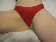 Red panties....