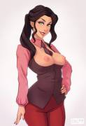 Sometimes Asami takes business casual a bit too far [owler]