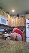 Great ass in the kitchen