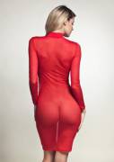 Sheer red from behind