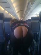 Ripped pantyhose ensures priority access on the plane.