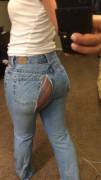 Too much butt rips those jeans