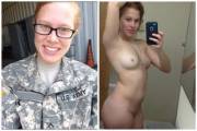 Military Ginger Babe!