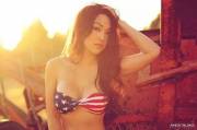 Asian beauty in stars and stripes