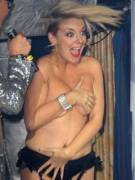 Sheridan Smith strips to her underwear at Cafe de Paris in London for West End Bares charity night